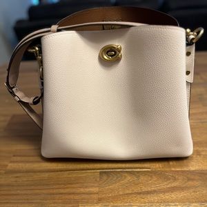 Coach Shoulder Bag In Colorblock in chalk. Only used a few times.